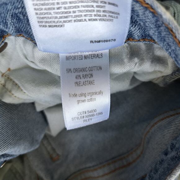 AGOLDE Riley High Rise Straight Leg Crop Size 29 Whiplash Distressed Stone Wash - Picture 13 of 14